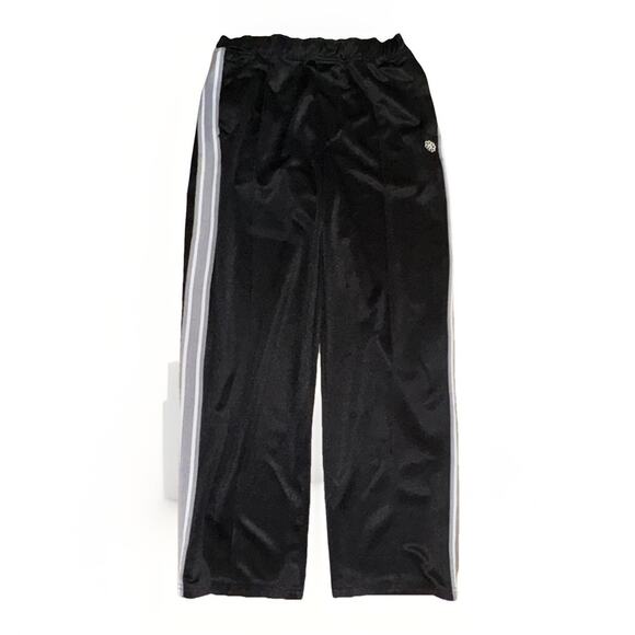 Urban Outfitters Black Striped Track Pants Medium 34x30 Pleated Retro Y2K - Picture 3 of 4